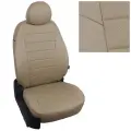 Комплект чехлов Автопилот Экокожа Hyundai Creta II с 21г. (с подлокотником) Темно-бежевый + Темно-бежевый