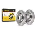 Тормозные диски для Лада Веста, Ларгус, Ниссан Ноут, Альмера G15, передние, 260x22, HOFER HF130256, 7701207795 / 40206AX602 / 8450031577, 2шт.