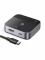Переключатель UGREEN AW503 (55452) USB-C+HDMI Switch 2 In 1 Out Up to4K@60Hz. Цвет: черный