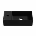 Маленькая раковина в ванную комнату или туалет Wellsee WC Area 321808000: подвесная или накладная раковина, ширина умывальника 41 см, цвет матовый черный