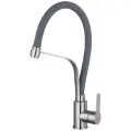 Смеситель для кухни с гибким изливом, сатин/серый, Hansen HN54043GP