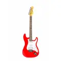 Электрогитара Stratocaster Красная Fabio ST200 RD METALL H+S+S, 1V+2T (Электрогитара для начинающих)