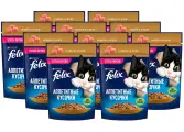 Корм влажный Felix Аппетитные Кусочки для взрослых кошек, индейка в желе, 75 гр х 10 шт