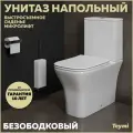 Унитаз напольный безободковый с быстросъемным сиденьем микролифт Teymi Helmi Pro T40305