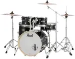 Барабанная установка pearl export exx705n/c31 - ударная установка в составе: большой барабан 20x16, малый барабан 14x5.5, томы 12x8 и 10x7, напольный том 14x14, набор стоек hwp-830, без тарелок. цвет #31 черный джет