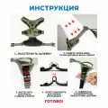 Шлейка прогулочная для собак средних и крупных пород / серый (камуфляж) / размер S
