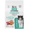 Сухой корм Brit Care Cat Sterilised Urinary Care для стерилизованных кошек для профилактики МКБ Индейка и утка, 7 кг.