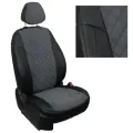 Комплект авточехлов Автопилот Hyundai Tucson I c 04-10г. / Kia Sportage II c 04-08г. Алькантара ромб (Черный + Серый)