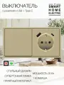 Выключатель света с розеткой с USB и Type C, 2 поста (1кл.+1роз.)