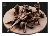 Astra Militarum: Field ordnance battery: Heavy Lascannon of Tallarn Desert Hawks / Артиллерийский рассчёт с лазпушкой Пустынных ястребов Талларна / Warhammer 40k Астра Милитарум
