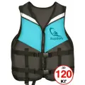 SupSafe спасательный жилет до 120 кг, 52-54 черный; бирюзовый