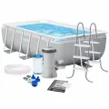 26784 Каркасный бассейн прямоугольный INTEX Rectangular Ultra Frame 3,00х1,75х0,80+фильтр-насос картр. 2006 л/ч