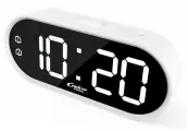 Часы настольные Спектр СК3213-Б-Б, с USB питанием, арабские цифры, пластик, белые с белой индикацией