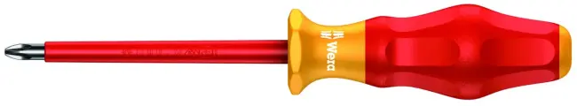 1165 i PZ VDE Отвёртка диэлектрическая крестовая, PZ 1 x 80 мм WERA (WE-031611)