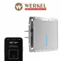 Сенсорный выключатель одноклавишный с функцией Wi-Fi Werkel серебряный W4510606 4690389149825