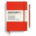 Блокнот Leuchtturm1917 Classic A5 (14.5x21см.) 80г/м2 - 251 стр. в клетку твердая обложка Лобстер