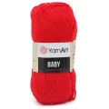 Пряжа Yarnart Baby красный (156), 100%акрил, 150м, 50г, 5шт
