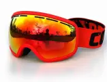 Горнолыжная маска для близоруких (диоптрии -8.5) с антизапотевающими стёклами UV400, VLT25%, красная