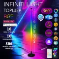 Торшер RGB 360 Wi-Fi (Алиса, Google), лампа RGB, светильник RGB 200 см, (подставка плоская) пульт и bluetooth