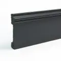 Плинтус дюрополимер напольный DECOMASTER (декомастер), 79х13х2400 мм, D005-112G ДМ антрацит глянцевый, 6 шт.