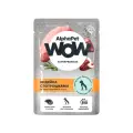 Влажный корм ALPHAPET WOW SUPERPREMIUM для щенков, беременных и кормящих собак индейка с потрошками, пауч 85 гр х 28 шт