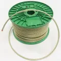 Рос металлополимерный /веревка / шнур / d 4 мм длина 60 метров латунированная сталь с прозрачным полимерным покрытием не ржавеет суперпрочный гибкий легкий ДомовоД ТМП4/60,0