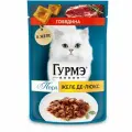 Влажный корм Перл Желе Де-Люкс для кошек, с говядиной в роскошном желе, 26 шт