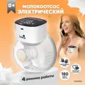 Молокоотсос электрический Solmax с дисплеем беспроводной, 4 режима сцеживания свободные руки,9 уровней интенсивности