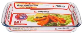 Форма для запекания из жаропрочного стекла, прямоугольная PERFECTO LINEA 3,0 л (12-300010)