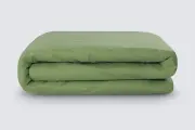 Пододеяльник на молнии однотонный Моноспейс (аналог икеа), Зеленый, Евро, 200x220, 100% хлопок, сатин, Ecotex