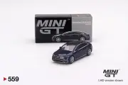 Коллекционная машинка MINI GT 1:64 Mercedes-Benz EQS 580 4MATIC Nautical Blue Metallic LHD