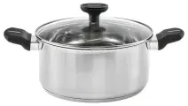Кастрюля 3 литра Hitt, из нержавеющей стали, с крышкой, для индукционных плит