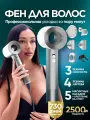 Фен Welleya с насадками 5в1, ионизация, защита от перегрева, 2500Вт