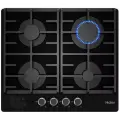 Haier HHX-G64CNSB Газовая варочная панель, 4 конфорки, черная