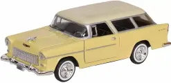 Модель машины MotorMax 1955 Chevy Bel Air Nomad, масштаб 1:24, желтая