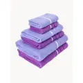 Полотенце банное KADRIYA HOME, Хлопок, 30x50, 50x80, 70x130 см, Сиреневый, Фиолетовый, 6 шт