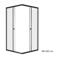 Душевое ограждение Homsly, черное, квадратное 90*90 см, коллекция Basic, 4H-011-BS90-BSC