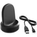 Док-станция GSMIN для зарядки умных часов Samsung Gear S3 с функцией беспроводной зарядки (Черный)