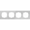 Рамка для розеток и выключателей Werkel Favorit 4 поста стекло цвет белый