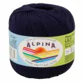 Пряжа Alpina LILY 10 шт. по 50 г 100% мерсеризованный хлопок 175 м №121 т. синий