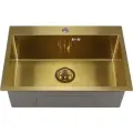 Мойка 6545 MELANA ProfLine 3,0/220 сатин золото врезная прямоугольная D6545HG