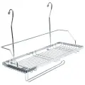 Полка кухонная с держателем для полотенца на рейлинг Lemax, металл, 39.5x22x34, хром