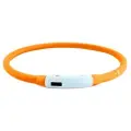 RICHI Светящийся силиконовый ошейник с USB зарядкой, для собак, M–50 см, оранжевый