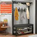 Вешалка напольнаявешалка с обувницей в прихожую100cm*33cm*172cm FENGMING