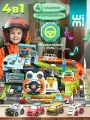 Гоночный автотрек WiMi для машинок с лифтом, руль музыкальный, парковка