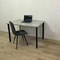 Письменный стол Компьютерный Бетон 120*80 см. Ножки черные