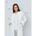 Лабораторный халат Raisin, женский, водоотталкивающий, 65% полиэстер, 35% бамбук, белый, XS