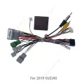 Автомобильный радиопроводка, 16-контактный адаптер жгута проводов с CANBUS Box OUDI для SUZUKI 2019, стереоразъем, Android-навигация