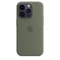 Силиконовый чехол MagSafe для iPhone 14 Pro с цветной анимацией / Silicone Case Olive / Зеленый