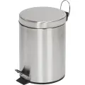Ведро мусорное с педалью и доводчиком Luscan 5л, матовое, нерж сталь